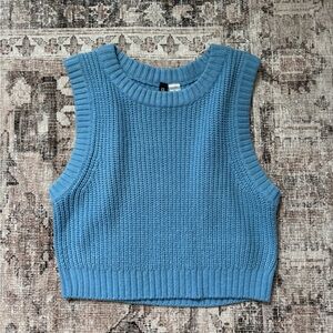 H&M Blue Knit Sweater Vest